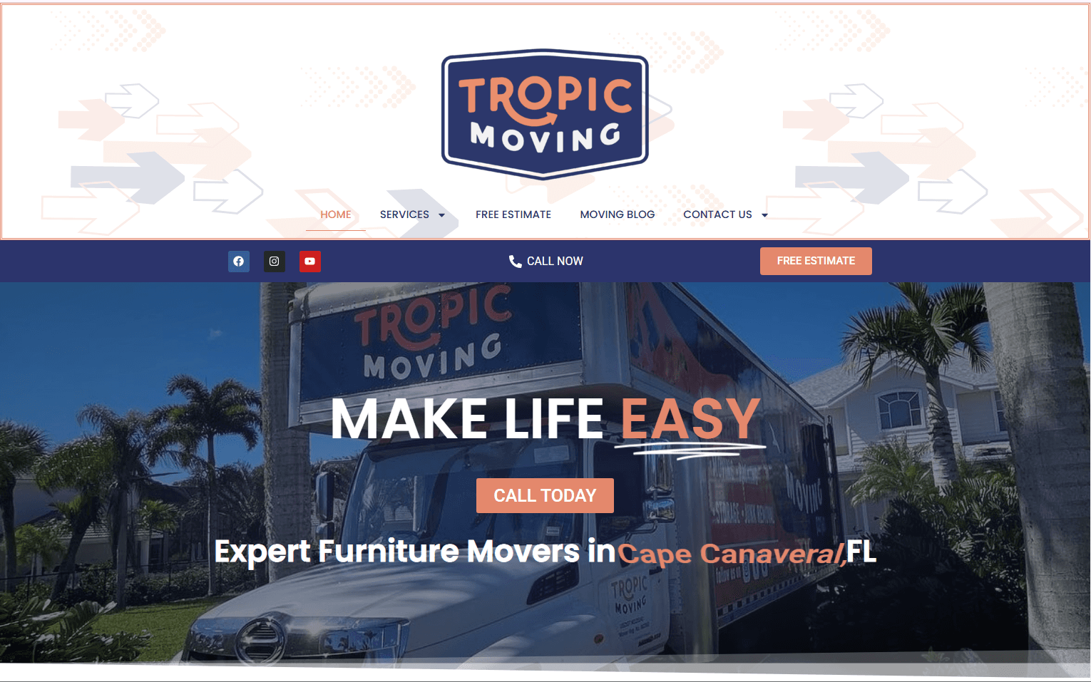 Tropic Moving — article hero image; Brevard SEM digital marketing and web development, Brevard County & Space Coast, Florida