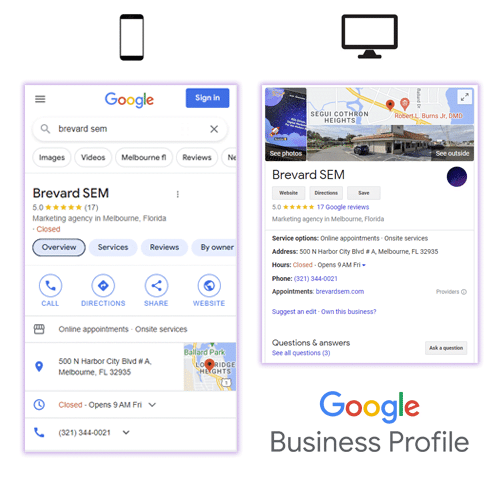 Google Business Profile Services from Brevard SEM